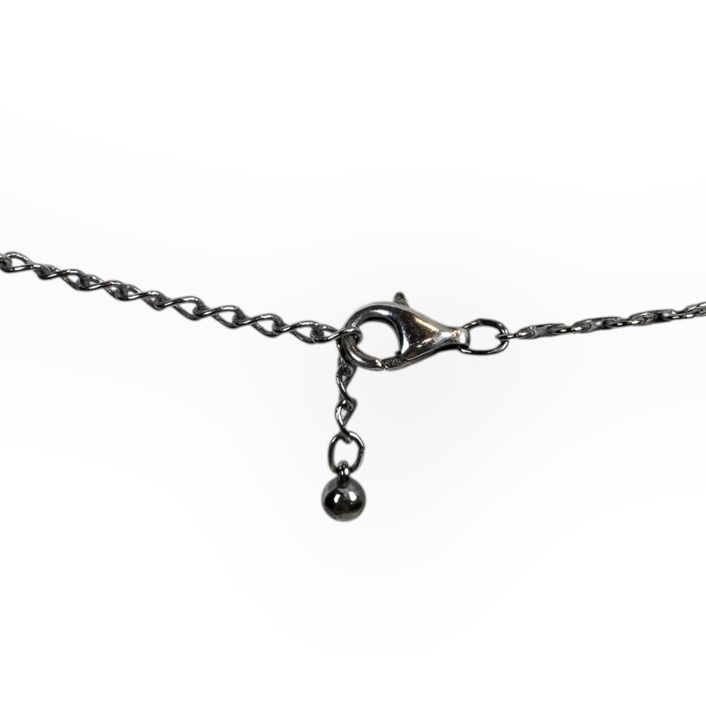 Dark Academia Regency Vintage 925 Sterling Silver‎ Filigree Dangle Bib Necklace - Picture 6 of 7